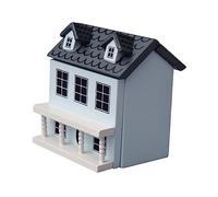 Abaodam Miniature Painted House Decor European Style Wooden Dollhouse Furniture for Mini Gardens Charming Home Ornaments for DIY Miniature House Displays