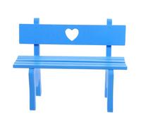 Abaodam Miniature Park Bench Blue with Seat and Arms High Simulation Mini House Furniture for Garden Village Patio Decor Dollhouse Accessory Model Landscape Ornament