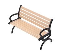 Abaodam Miniature Park Bench Model for Dollhouse Compact Mini Furniture Decoration in Brown-red Suitable for Sand Table Scenes and Garden Furniture Accessories Enhances Imaginative Play