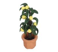 Abaodam Miniature Pear Tree Dollhouse Accessories for Diy Crafts, 1:12 Scale Artificial Mini Tree with Pear Fruits, Indoor Simulation Potted Plant for Dollhouse Decoration and Fairy Garden