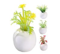 Abaodam Miniature Potted Succulent Plant Set for Dollhouse Decoration 4Pcs Realistic Bonsai Model for Home and Garden Decor for DIY Miniature House Accessories