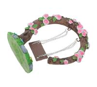 Abaodam Miniature Swing for Fairy Garden Flower Tree Swing Accessory for Micro Landscape Setups Exquisitely Designed Resin Rose Flower Tree with Lightweight Flexible Arrangement