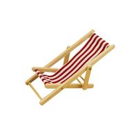 Abaodam Miniature Wooden Beach Chair 1:12 Mini Deck Chair Boys and Girls Playroom Boys and Girls Random