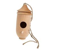 Abaodam Miniature Wooden Bird Nest Pendant for Garden Hanging Outdoor Decoration Realistic Craftsmanship for Wedding Party Photography Indoor and Courtyard Use