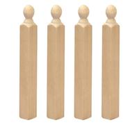 Abaodam Miniature Wooden Pillars 3.15 Inch Dollhouse Staircase Accessories for Diy Furniture and Micro Scene Decoration Set