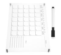 Abaodam Minimalist Month Planner White Board Acrylic No Odor Environmental Protection Chic Light Weight Hanging Board for Shop and Office Random Color