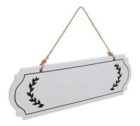 Abaodam Minimalist White Wood Plaque Signboard with Jute Rope, Decorative Element for Restaurant Or Store, Visibility and Timeless Look, Unfinished DIY Wood Hanging Sign for Boutique Decor