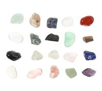 Abaodam Mixed Natural Crystal Stone Specimen Set for Students, 20pcs Polished Semi-precious Mineral Samples for Geology Education and Desk Decoration