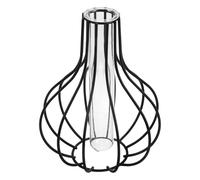 Abaodam Modern Decorative Flower Vase Glass with Metal Frame Geometric Shape Minimalist Nordic Style Easy Maintenance Design for Living Room Centerpiece