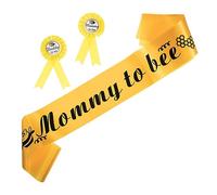 Abaodam Mommy Daddy to Be Badge Set Maternity Sash Corsage Baby Shower Photo Props Adjustable Design for Expecting Parents