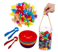 Abaodam Montessori Animal Sorting Toys Set for Toddlers Colorful Cognitive Learning Games Educational Marine Animal Matching and Counting Toys Sensory Play for Fine Motor Skills