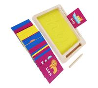 Abaodam Montessori Sand Tray Drawing Board for Early Childhood Education DIY Letter Formation and Number Writing Wood and Paper Craft Kit for Creative Learning and Skill Development