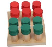 Abaodam Montessori Sensory Smell Bottle Wooden Cognitive Box for Educational Smell Sense for Early Learning and Observation Development