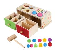 Abaodam Montessori Shape Sorter Wooden for Color Matching Educational Blocks Interactive Play for Cognitive Development Learning Tool for Boys