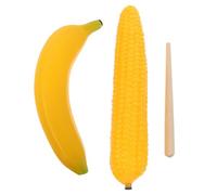 Abaodam Montessori Toys Fruit and Vegetable Shaker Toys for Boys and Girls Early Learning Musical Instruments Corn Maraca Instruments for Year Olds