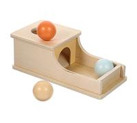 Abaodam Montessori Wooden Coin Box Box for Infant Baby Toddler 6-24 Months Early Educational Toy for Kids Fine Motor Skills Hand-Eye Coordination Color Cognition Safe Non-Toxic Material