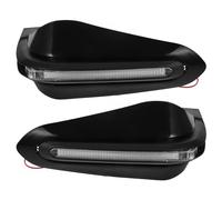 Abaodam Motorcycle LED White Bar Turn Signal Handguards with Brake Protection Black Off-road Universal Hand Guards for Motocross and Street Motorbike Accessories