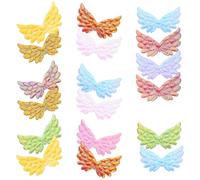 Abaodam Multi-Function Angel Wings Ornaments 100pcs Polyester DIY Garment Decor for Bags Socks and Costumes Hot Melt Adhesive