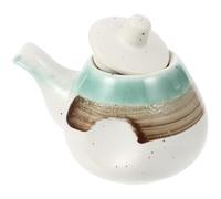 Abaodam Multi-function Ceramic Oil and Vinegar Dispenser Bottle 200 Ml Capacity Stylish Light Green Design Keeps Spices Fresh for Kitchen and Dining Use