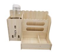 Abaodam Multi-function Feeder Guinea Pig Feeder Prevents Spills and Accidents Not Easy to Deformation Wood and Plastic Material Can Be Placed in A Cage Suitable for Squirrel and Guinea Pig