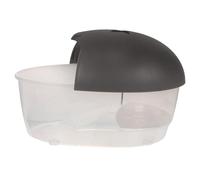 Abaodam Multi Function Turtle Tank with Basking Platform Durable Plastic Reptile Habitat for Tortoise Care and Observation Small Gray Cover Aquarium for Home Use