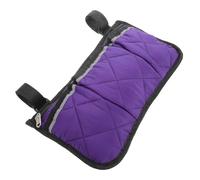 Abaodam Multi-Functional Wheelchair Side Hanging Bag Large Capacity Armrest Storage Pouch for Mobility Scooter and Folding Walker Organizer with Material and Stylish Purple Design
