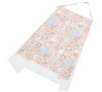 Abaodam Multi-use Cotton Nursing Cover and Breastfeeding Apron for Moms Privacy Muslin Nursing Cover with Mesh Soft Pink Infant Feeding Suitable for Outdoor and Car Seat Use