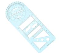 Abaodam Multifunctional Geometric Drawing Rulers Set with Plastic Templates for Patterns and Drawing, for School Use and Design, Precision Draft Rulers for Students and Measurement Tasks