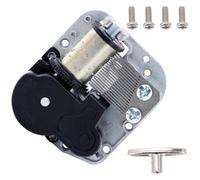 Abaodam Music Box Mechanism Replacement Silver Abs and Iron with with Mechanical Spring Power and Sound Quality Small Movement, Suitable for DIY Musical boxes Or Display on for