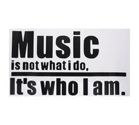 Abaodam Music is not What I do It's who I am Wall Decor Positive Quotes No Foaming Removable Adhesive for Nursery