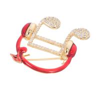 Abaodam Music Note Brooch Pin Micro Zirconia, Gold Tone Lapel Pin for Women’s Clothing, Concert Accessory and Suit Jewelry Gift for Music Lovers