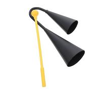Abaodam Musical Instruments Drum Mallets Double Trumpet Instrument Percussion Cowbell Set Bell Metal and Wood Material Smooth