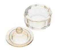 Abaodam Nail and Easy Cleaning Glass Dish with Lid Dappen with Delicate Finish for Nail Art Process and Salon Use for Enthusiasts