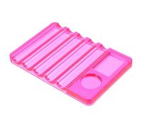 Abaodam Nail Art Pen Holder Nail Tool Organizer Stylish Plastic 5-compartment Design with Palette