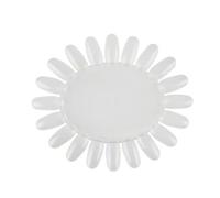 Abaodam Nail Polish Display Wheel Sturdy Hard Acrylic Sunflower Shaped 10pcs with White Colour for Professional Use and Demo and Windows Display