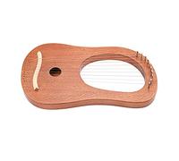 Abaodam Nanyang Qin String Lyre Harp Wood Small Handheld Lyre Harp for Beginner Music Instrument Supplies for Music Lover Practice at Home Outdoor