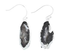 Abaodam Natural Agate Dangle Earrings for Women Chic Irregular Crystal Ear Pendants Stylish Decorative Jewelry for Concerts and Exhibitions