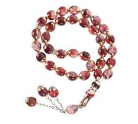 Abaodam Natural Agate Muslim Prayer Beads Rosary Hand Chain Lightweight Compact for Pilgrimage and Daily Worship Classic Design for Devout Muslims and Thoughtful Islamic Random Color