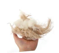 Abaodam Natural Bird Nesting Material Pack Safe Jute Silk Hemp Rope Raffia Grass Wool Cotton Blend for Parrot Hummingbird DIY Nest Warm Soft Bedding for Wild Birds and Small Animals