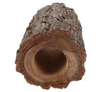 Abaodam Natural Brown Wooden Reptile Cave Hideout with Realistic Hollow Tree Trunk Shape, Turtle Tank Hideout and Spider Shelter, Sturdy That Stimulates Curiosity
