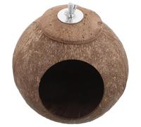 Abaodam Natural Coconut Shell Bird Nest Extra Large Polished Breeding Box with Screw Fixing Suitable for Outdoor Garden Use by Parrots and Parakeets