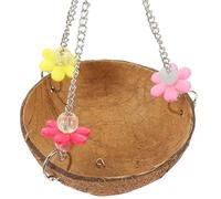 Abaodam Natural Coconut Shell Bird Nest for Parrots and Larks with Creative Design, Decorative and Long-term Use Hanging Bird House Suitable to Hang Anywhere You on Your Porch or Random Color