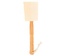 Abaodam Natural Loofah Bath Brush Stick with Bamboo Handle Dual-Sided Exfoliating Skin Scrubber for Home Use Gentle Massage and Foaming Cleanser for Arms Legs Back Lightweight Bath
