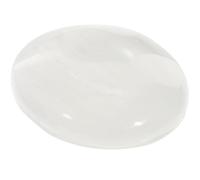 Abaodam Natural Polished Oval Gypsum Palm Stone Decor for Office and Home Desktop Chic Tabletop Ornament to Enhance Living Study Bar Ambiance with Realistic Color and Style