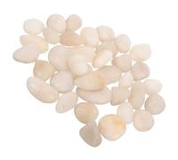 Abaodam Natural Polished White Pebbles Aquarium Gravel for Fish Tank Decoration Terrarium and Garden Landscaping Stones Smooth Durable Rocks for Water Features and Outdoor Use