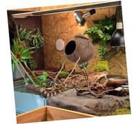 Abaodam Natural Reptile Hide Cave for Leopard Gecko and Crested Gecko Small Reptile Shelter for Terrarium Playing Platform and Hiding House Terrarium Adornment