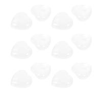 Abaodam Natural Stone Ornaments with Fine Details Heart-shaped 12pcs White Synthetic Material Small Size 20mm for Meditation and Decoration for Home Or Office