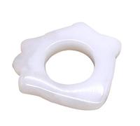 Abaodam Natural White Jade Shape Gua Sha Scraping Tool for Face and Body Massage, Acupoint Therapy Scraper, Facial Beauty Massage Board for Relaxation and Muscle