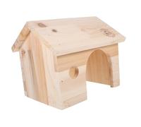 Abaodam Natural Wood Hamster Hiding House Wear Resistant Small Animal Hideout for Chickens Hedgehogs Chinchillas Rats Climbing Play Hut Pet Cage Accessory