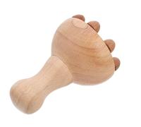 Abaodam Natural Wood Massage Roller Stick with Beads for Body Sculpting and Cellulite Removal Portable Handheld Therapy Tool for Muscle Relaxation and Meridian Pressure for Legs Back and